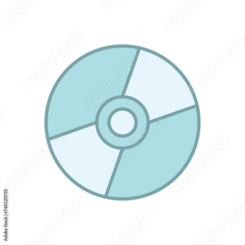 Blue Line Dvd Call vector icon