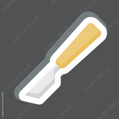 Sticker Scalpel. related to Orthopedic symbol. simple design editable. simple illustration