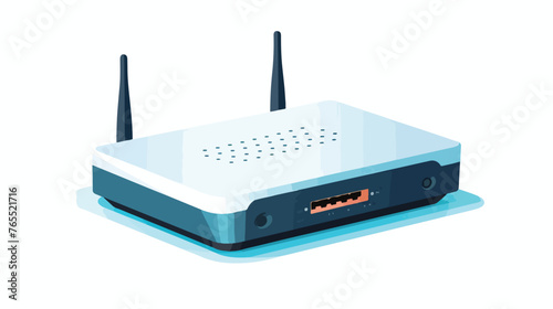 Wifi Router Isolated Icon Illustration Render Flat vector