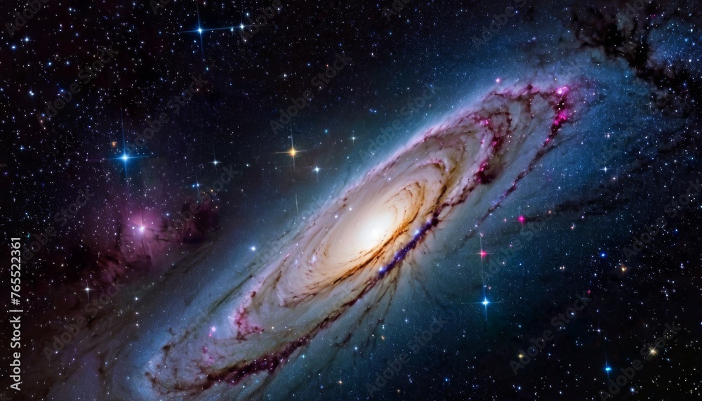 Fototapeta premium Stunning realistic wallpaper of a deep space starry astrophotography universe cosmos space background