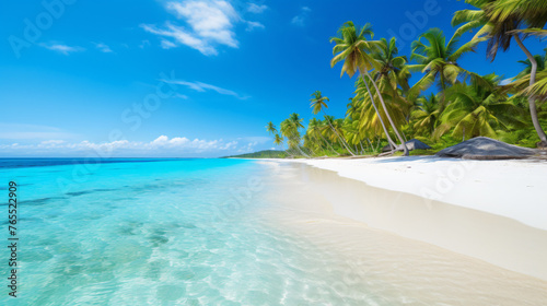 A pristine tropical beach with turquoise waters  © Little