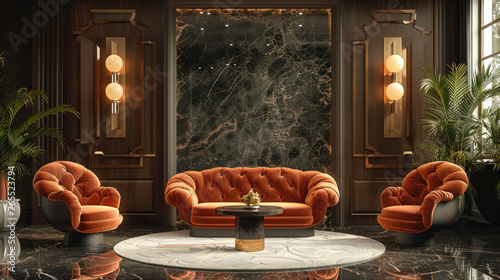 Create a visually stunning look with metallics, geometry, and Art Deco motifs.
