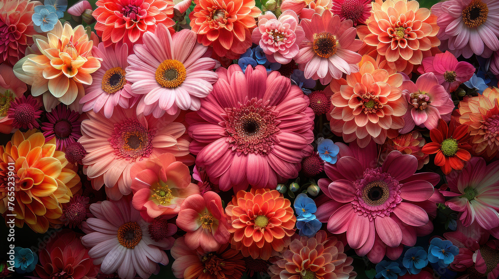 Embrace the boldness of vibrant floral photography in full bloom.