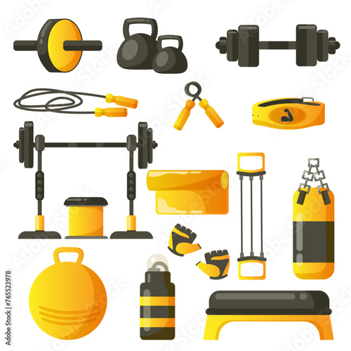 set of items for training in the gym
