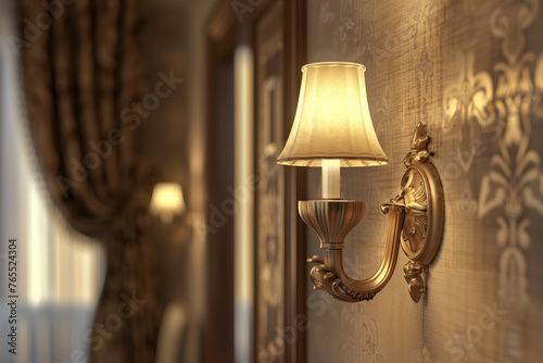 lamp on the wall.AI generated