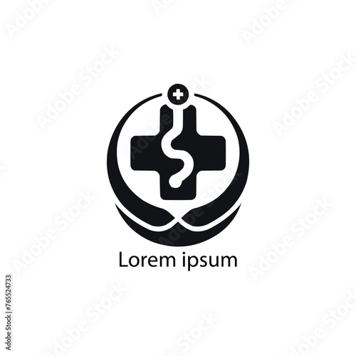 Caduceus symbol made using bird wings and poisonous snakes, healthcare conceptual vector illustration