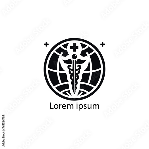 Caduceus symbol made using bird wings and poisonous snakes, healthcare conceptual vector illustration