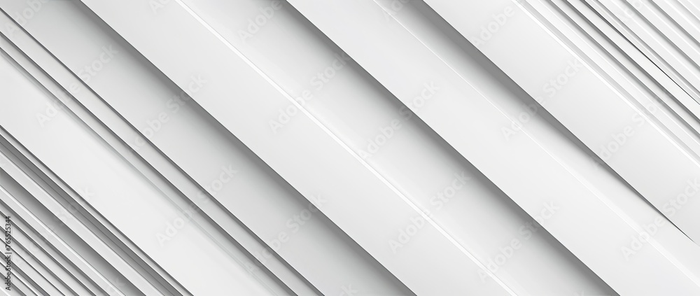 Obraz premium Abstract white background with diagonal lines and shadows