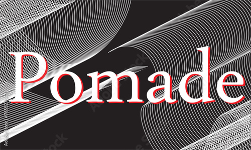 pomade effect text, wave abstract background, editable