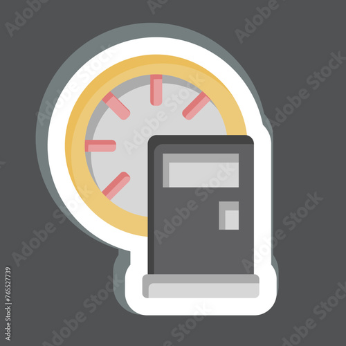 Sticker Gas Tank. related to Racing symbol. simple design editable. simple illustration photo