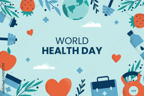 Hand drawn background for world health day