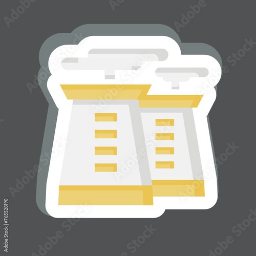 Sticker Radioactive. related to Nuclear symbol. simple design editable. simple illustration