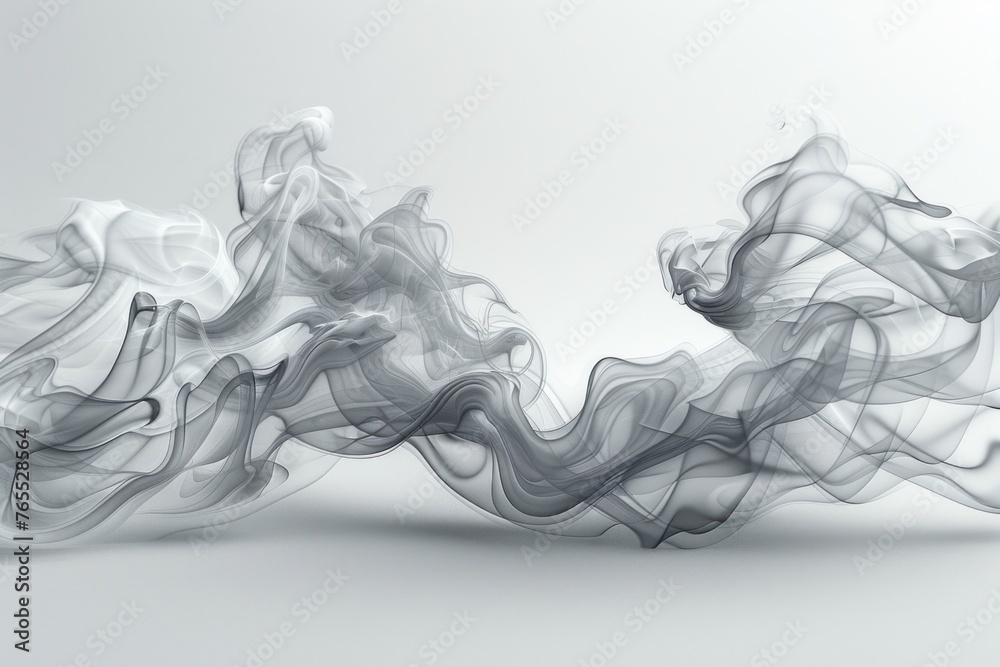 Smoky Abstractions: Creative Images on a Transparent Background, Embodied in Art