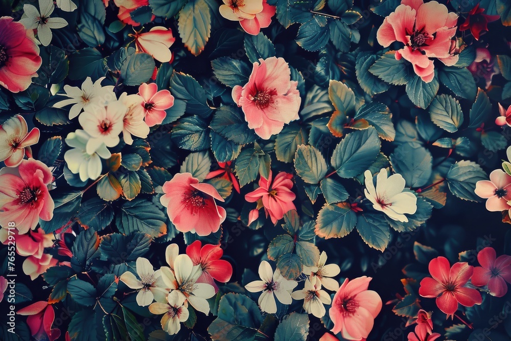 A classic floral wallpaper pattern with modern vibrant colors