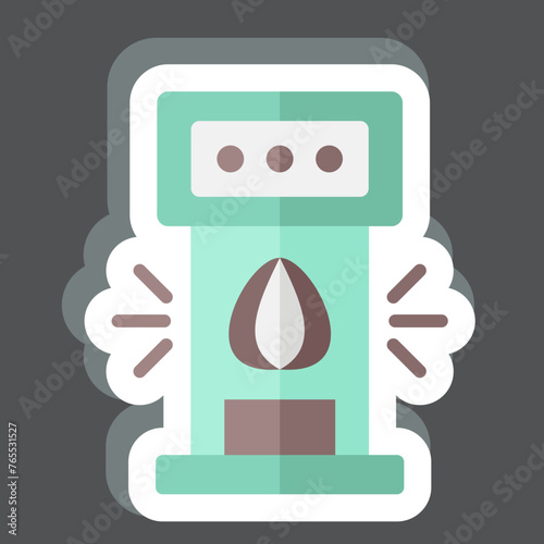 Sticker Punching Bag. related to Amusement Park symbol. glyph style. simple design editable. simple illustration