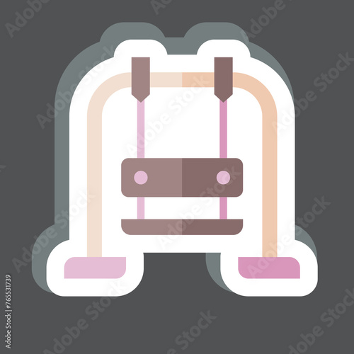 Sticker Swing. related to Amusement Park symbol. glyph style. simple design editable. simple illustration