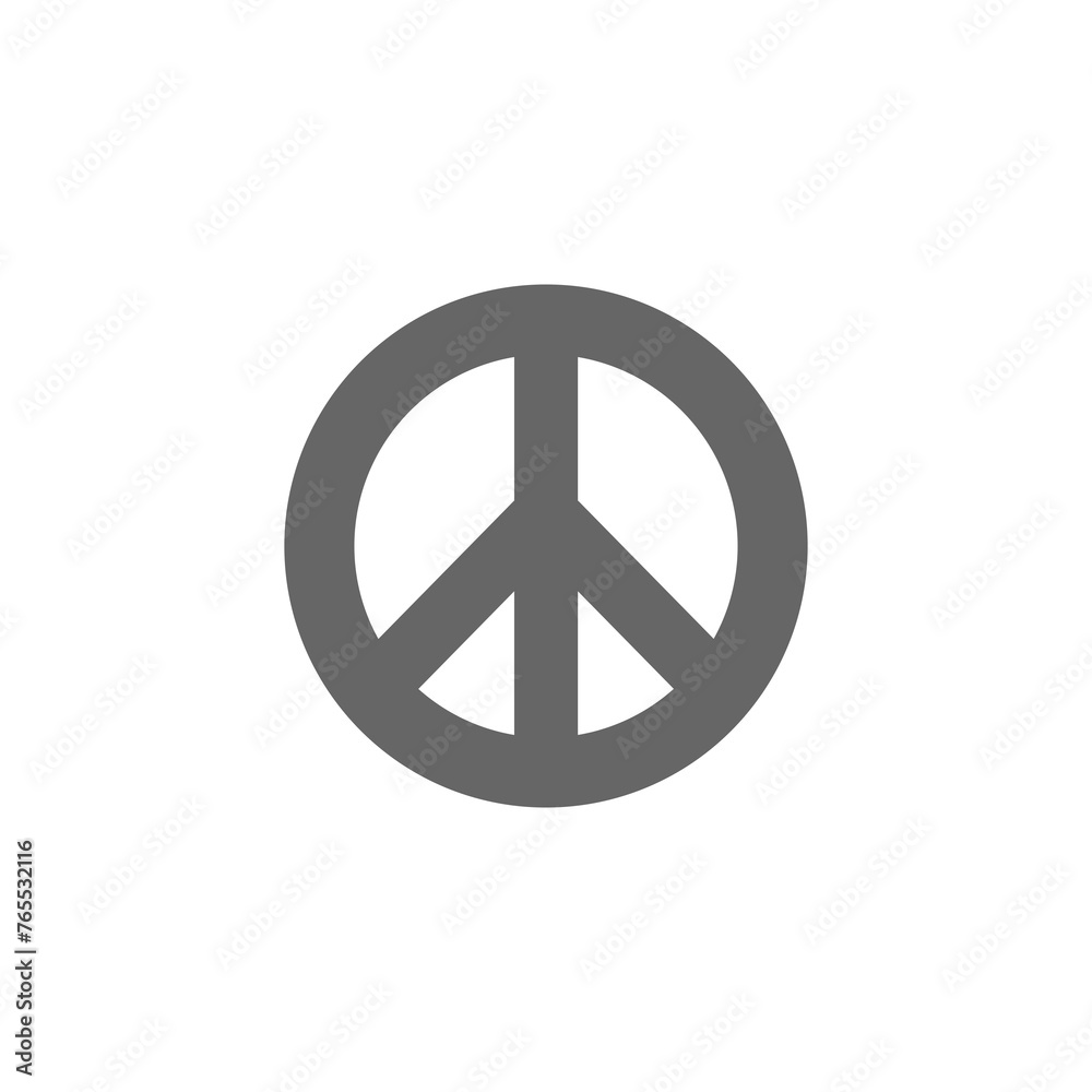 Peace sign icon isolated on transparent background Peace sign icon isolated on transparent background