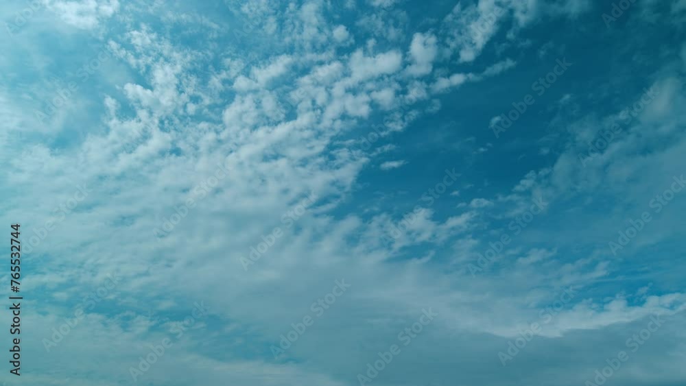 Sky With Different Types Of Clouds In Layers. Sky With Beautiful Silky ...