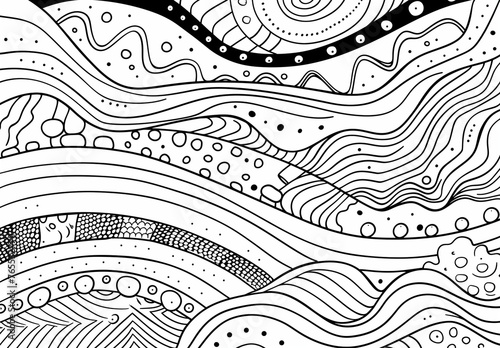 Fototapeta Adult colouring book page
