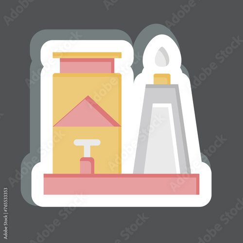 Sticker Oil. related to Saudi Arabia symbol. simple design editable. simple illustration