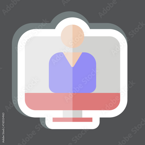 Sticker user Acceptance Test. related to Business Analysis symbol. simple design editable. simple illustration