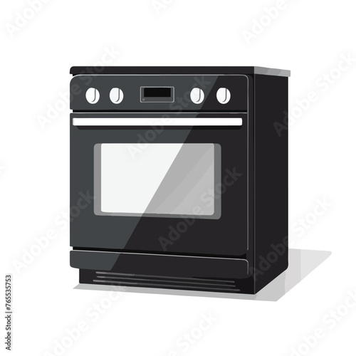 Black Oven icon isolated on white background. Stove