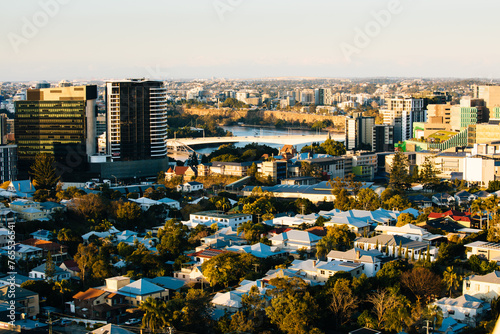 Looking across South Brisbane suburbs towards Kangaroo Point Cliffs photo
