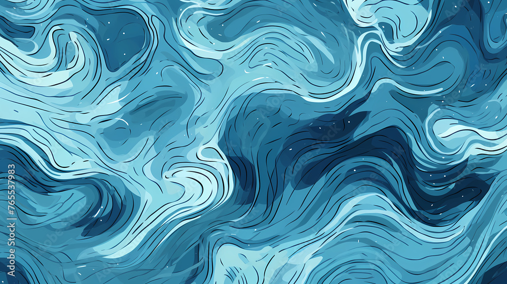 Wavy and swirl brush strokes seamless pattern Wavy and swirl brush strokes seamless pattern
