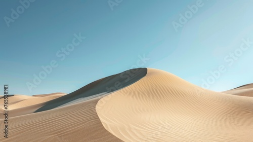 Desert only sand. Extreme heat everywhere. Generative AI