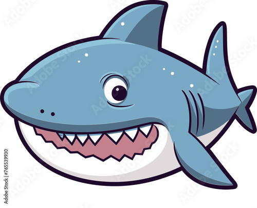 Dynamic Underwater World Vivid Shark Vector Artistry