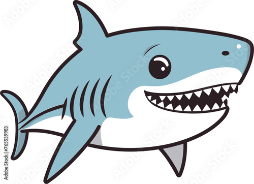 Silent Observer Enthralling Shark Vector Design