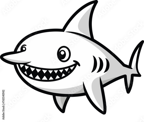 Hunter s Stare Intricate Shark Vector Design