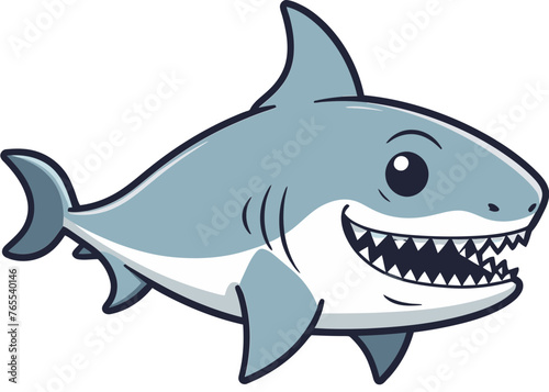 Beneath the Surface Stunning Shark Vector Illustration