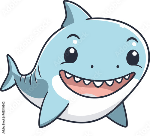 Beneath the Surface Compelling Shark Vector Illustration
