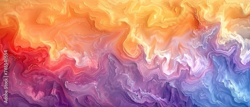 A close-up of a colorful wallpaper, with a substantial amount of paint flowing down one side