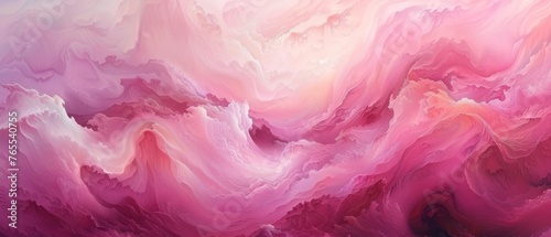  A close-up photo of a painting with pink and purple colors at its base, positioned near the bottom edge of the image photo