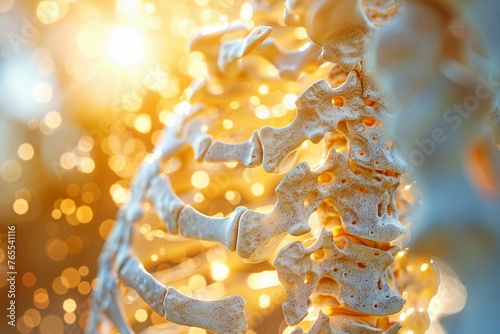 Calciam   Creative 3D imagery showing calcium strengthening bones beneath healthy, glowing skin photo