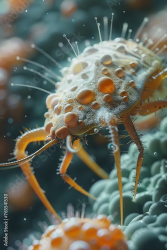 Dust Mite Allergen Control shown as a protective bubble, keeping allergens at bay for a clear and healthy skin environment