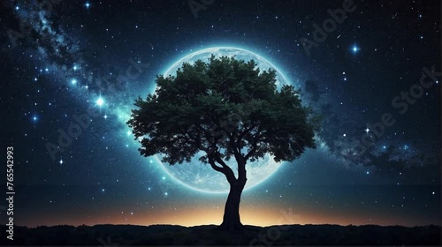 Falling stars at night. A beautiful sceneary of starry night sky with falling stars.