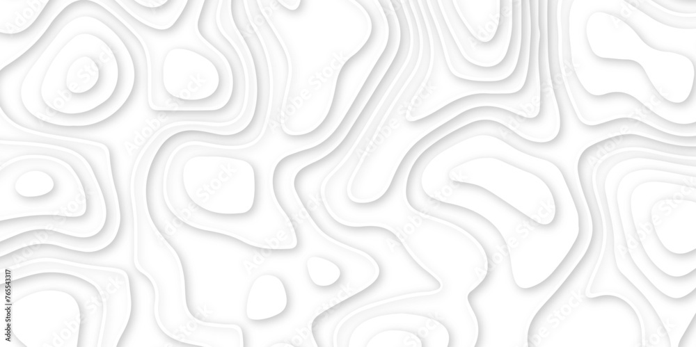 Abstract white paper cut background with line. 3d topography relief. Vector topographic illustration. realistic papercut decoration textured with wavy layer and shadow. seamless pattern wave design. Abstract white paper cut background with line. 3d topography relief. Vector topographic illustration. realistic papercut decoration textured with wavy layer and shadow. seamless pattern wave design.