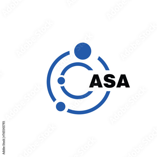 ASA letter logo design on white background. ASA logo. ASA creative initials letter Monogram logo icon concept. ASA letter design