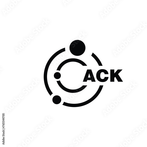 ACK letter logo design on white background. ACK logo. ACK creative initials letter Monogram logo icon concept. ACK letter design
