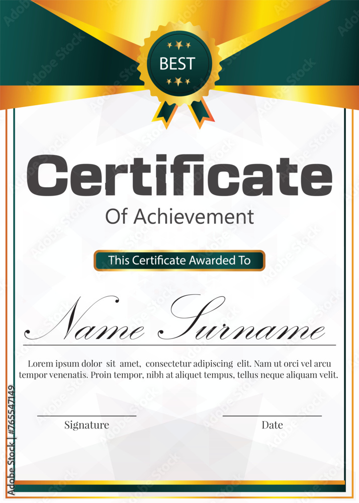 certificate new template editable design certificate new template editable design