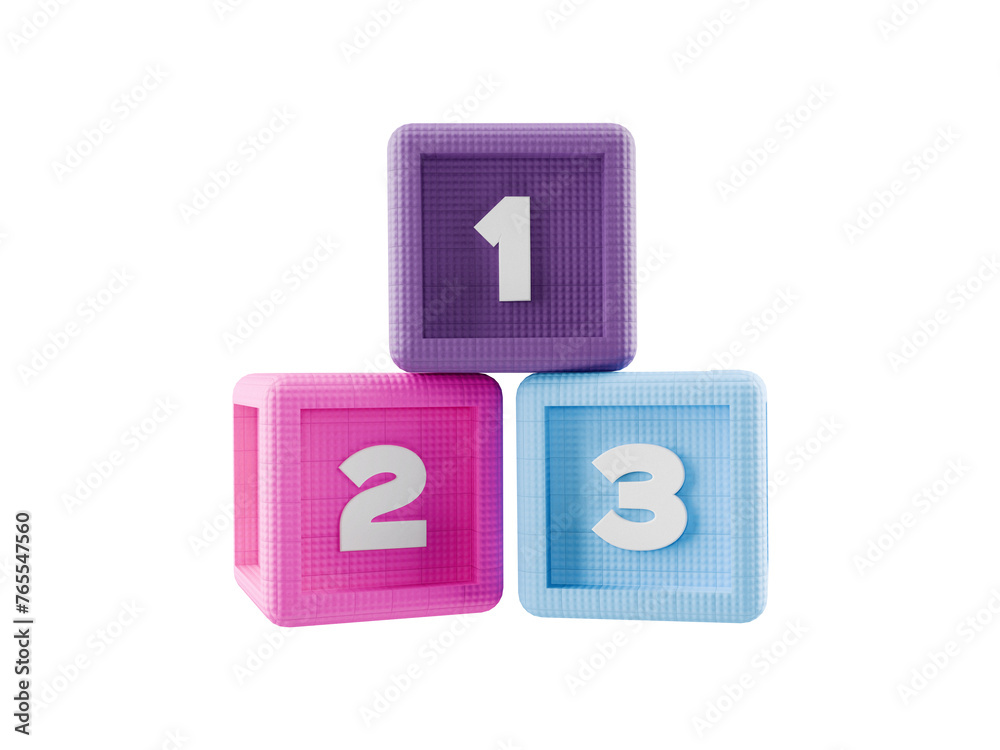 number building block cubes on transparent background number building block cubes on transparent background
