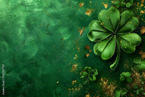 Captivating Greenery: Engaging St. Patrick's Day Green Background, Evoking Irish Charm and Festive Spirit