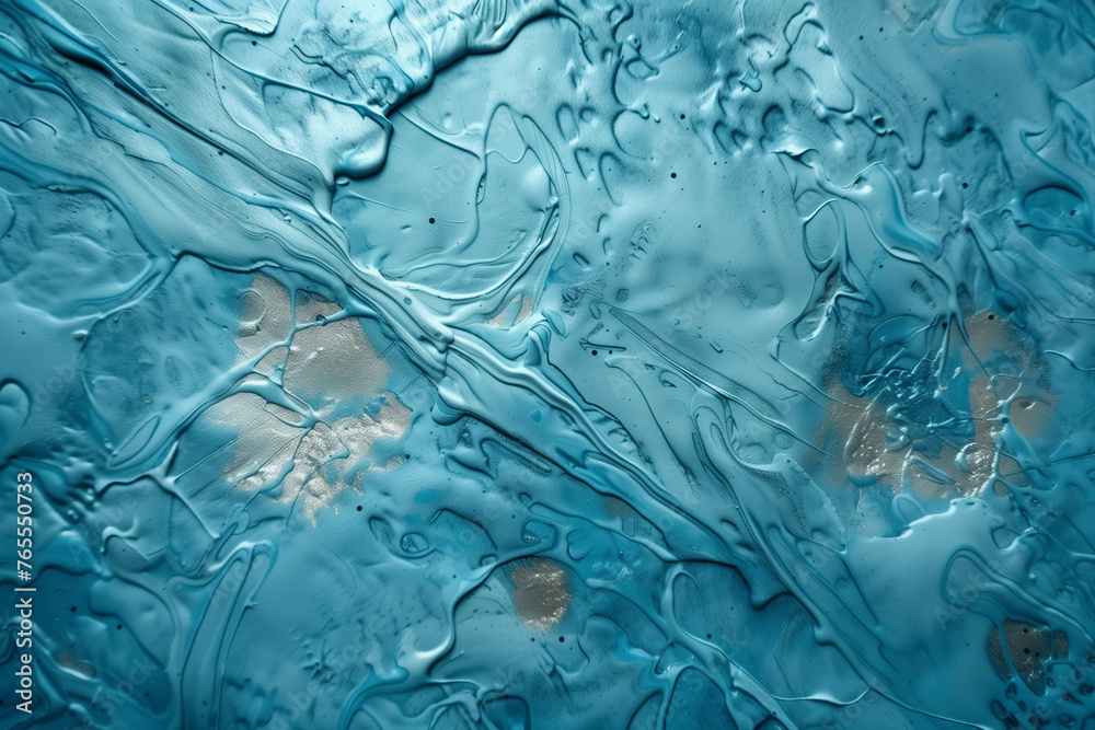A blue and white background with a lot of paint splatters A blue and white background with a lot of paint splatters