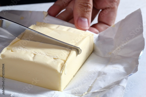 Cutting Butter Block in Half. Making Treacle Pie Series.