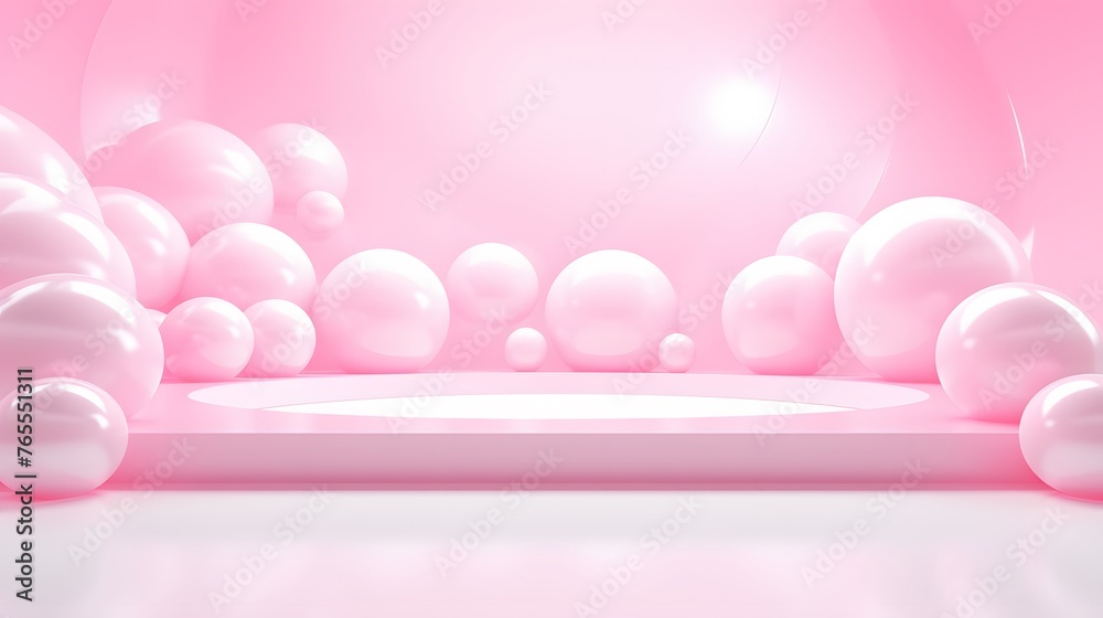 3d rendering of white and pink abstract geometric background. Scene for advertising, technology, showcase, banner, game, sport, cosmetic, business, metaverse. Sci-Fi Illustration. Product display 3d rendering of white and pink abstract geometric background. Scene for advertising, technology, showcase, banner, game, sport, cosmetic, business, metaverse. Sci-Fi Illustration. Product display