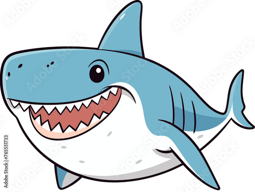 Beneath the Waves Compelling Shark Vector Illustration