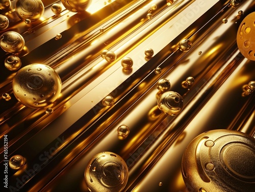 Capture the essence of innovation by depicting gold as the symbol of advancement in technology Show how the use of gold elevates the perception of tech products to a new level of elegance
